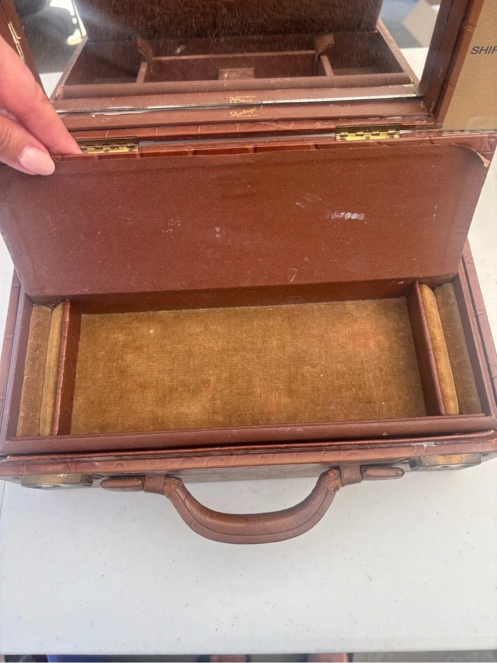 Vintage Shortrip Top Grain Cowhide Train Case